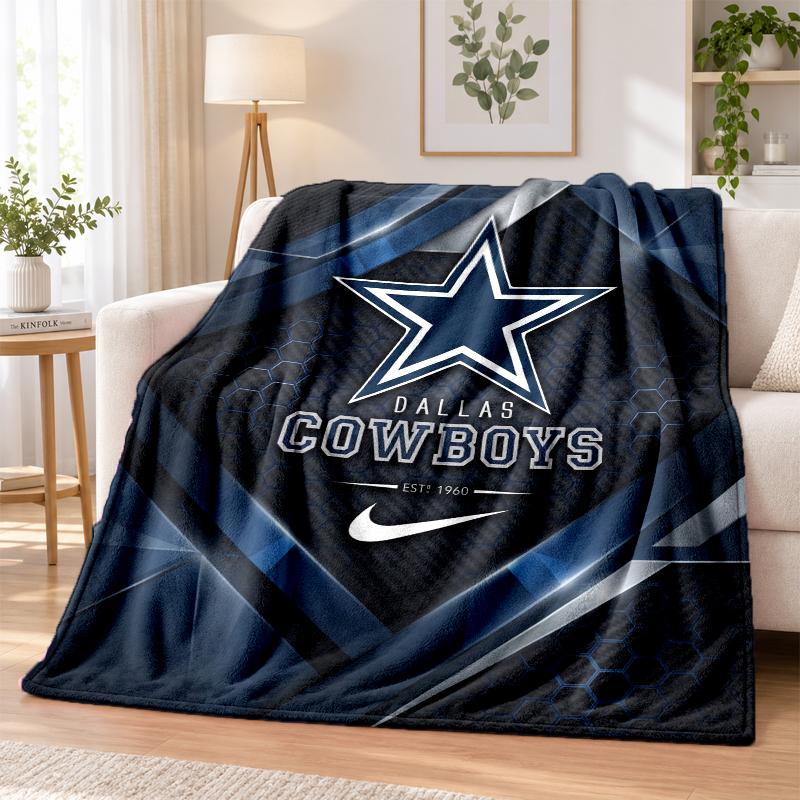 Dallas Cowboys Printed Flannel Blanket Warm Comfort Bed Throw For Indoor Home Decoration