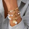 Set di Braccialetti a Catena Ossa di Serpente in Metallo Retrò con Chiusura OT per Donna - Stile Hip Hop Europeo e Americano