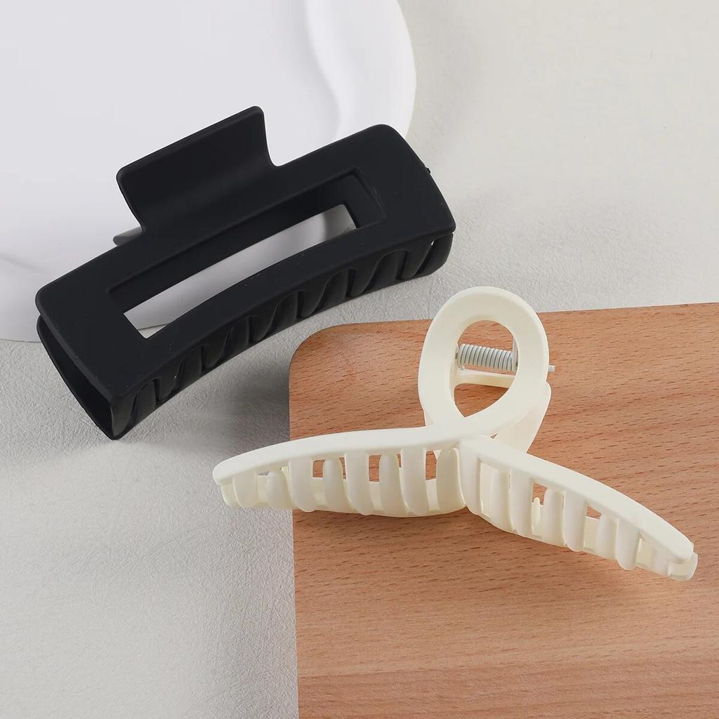 2Pcs Headwear Set Women Fashion Claw Clip Coffee Black Acrylic Large Hair Claw Korean For Girl Clip Barrette Hair Accessories