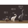 Home Décor Elephant Family Matte Finish Ceramic Figurines - (Set of 3, Matte Brown)