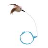 Silicone Cat Collar Toy with Bell Adjustable Teasing Wand Cats Interactive Feather Collar Toys Self-Entertaining Pet Supplies for Play All Day