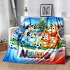 Bluey's Festive Football Fun Customize Your Name Blanket Throw Customizable Blanket Ultra-Soft Suitable for Picnics Chair Bedding Seaside
