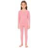 Boys Girls Winter Underwear Set, Thermal Long Sleeve Top & Leggings with Elastic Waist, Solid Color Sleepwear Loungewear