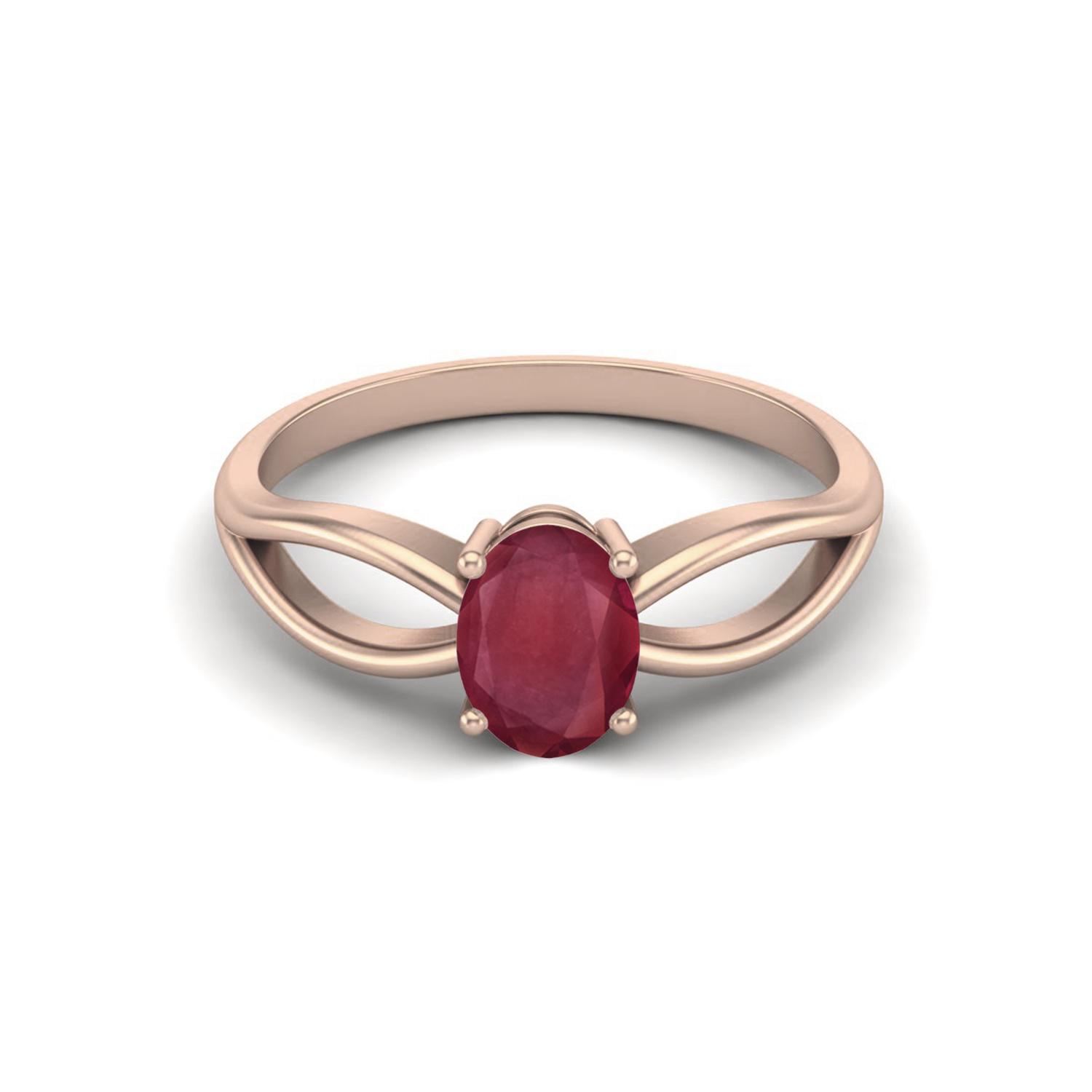 7X5 MM Oval Shape Ruby 925 Sterling Silver Rose Vermeil July Birthstone Solitaire Celtic Ring 5