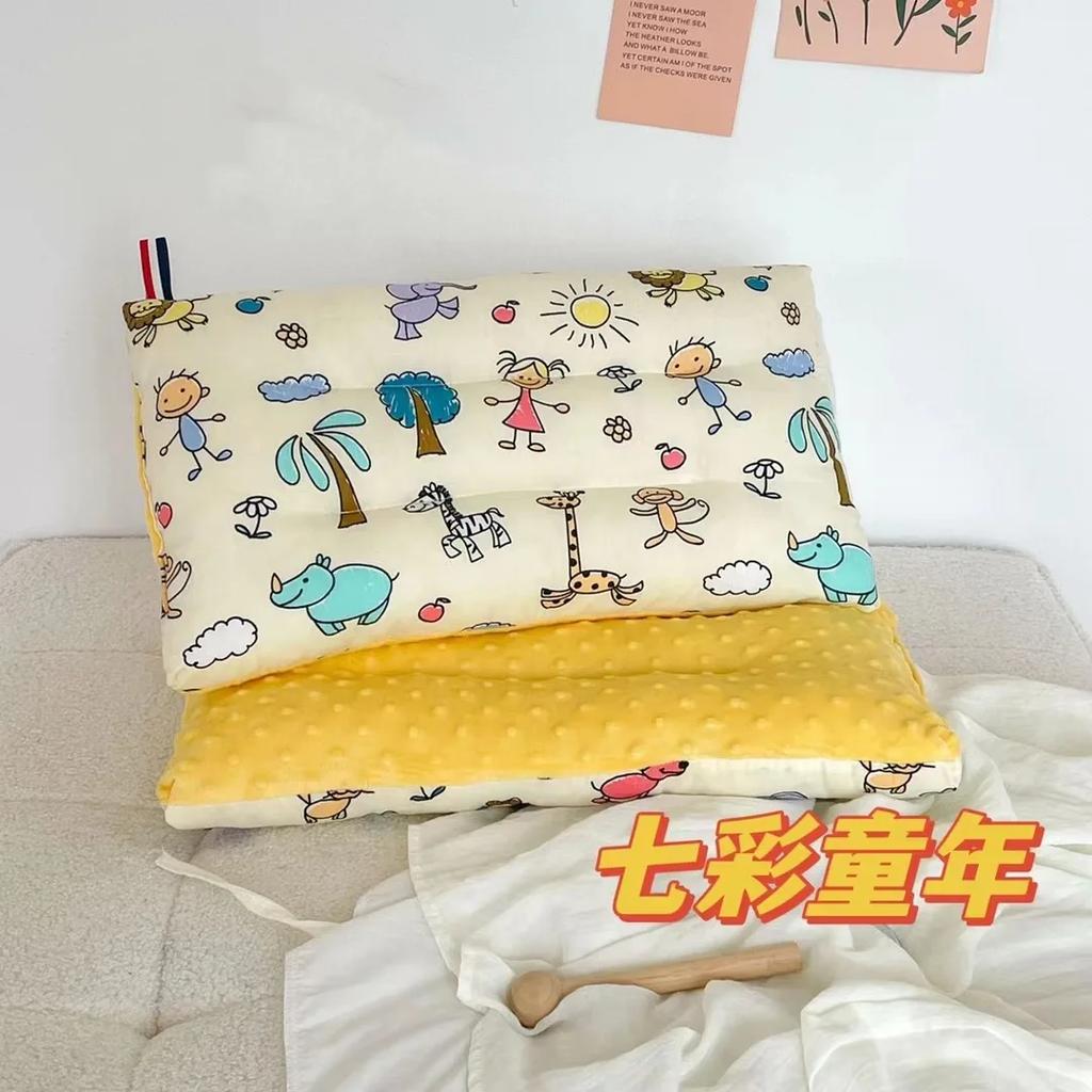 Soft Baby Pillow Comfortable Velvet Newborn Pillow Baby Sleep Headrest Breathable Baby Pillow Mom's Love