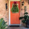 Handmade Christmas Tree Wreath for Front Door, Christmas Wreath Hangers Decor