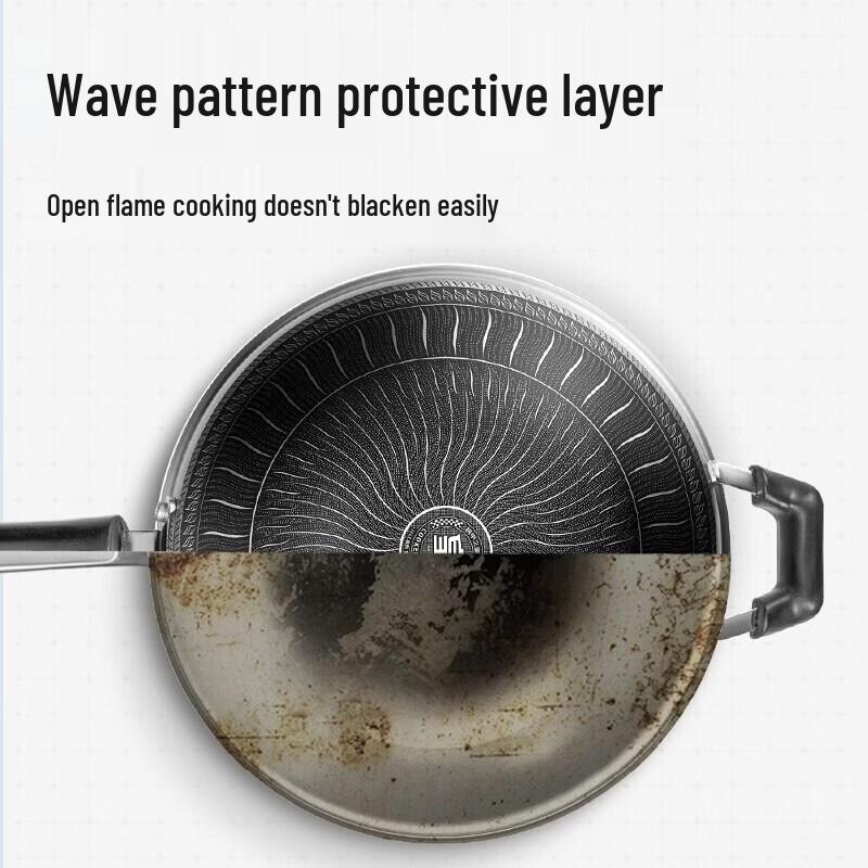COOKER KING 316 Stainless Steel Honeycomb Non-stick Wok