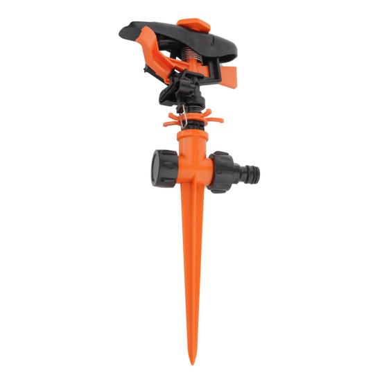 360-Degree Rotating Lawn Sprinkler with Stake Large Area Coverage Adjustable Garden Yard Sprinkler Efficient Stable Irrigation Tool