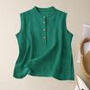 Women's Retro Artistic Cotton Linen Casual Loose Versatile Elegant Vest