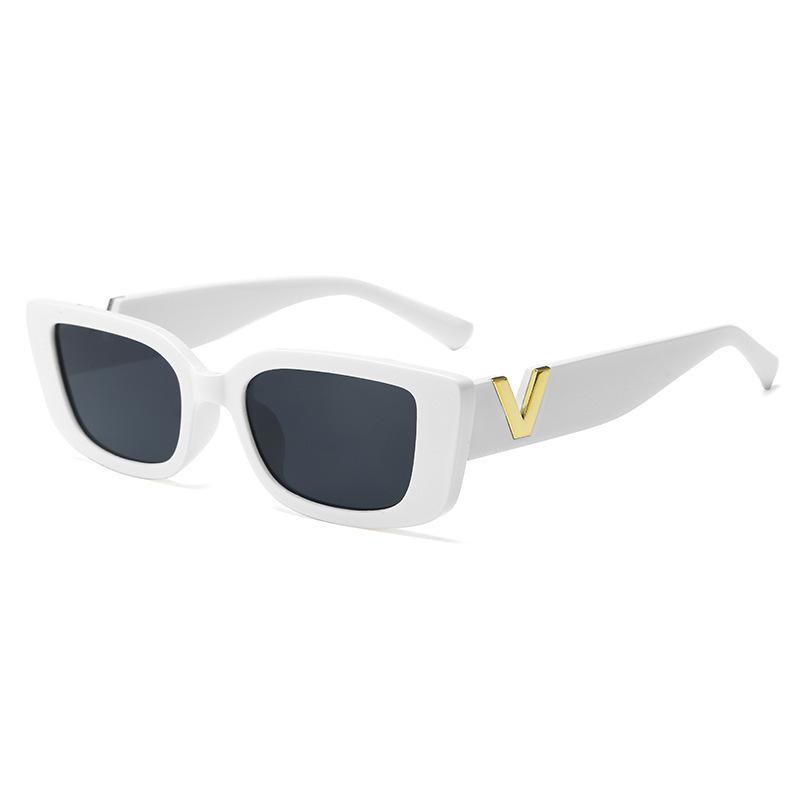 Sunglasses Square Glasses White Frame Fashion Korean Version Sunglasses Women
