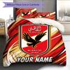 Custom Name Al Ahly SC Pattern Bedding Quilt Set  Home Decoration  Gift (1 * Duvet Cover + 2 * Pillowcase  Without Core)