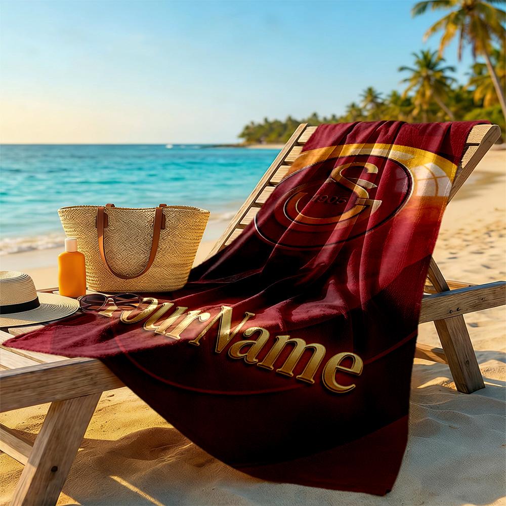 Galatasaray Customize Text Beach Towel Super Soft Absorbent Suitable For Sports Travel Swimming Yoga Bathroom Beach And Pool