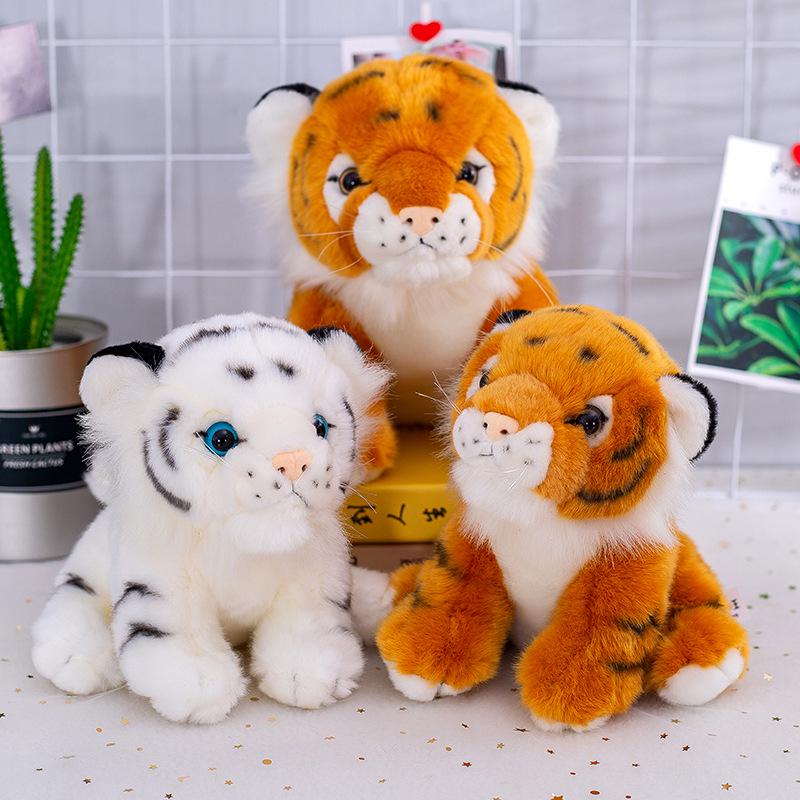 Large Plush Simulation Tiger Pillow for Children – Little Tiger Doll Zoo Gift