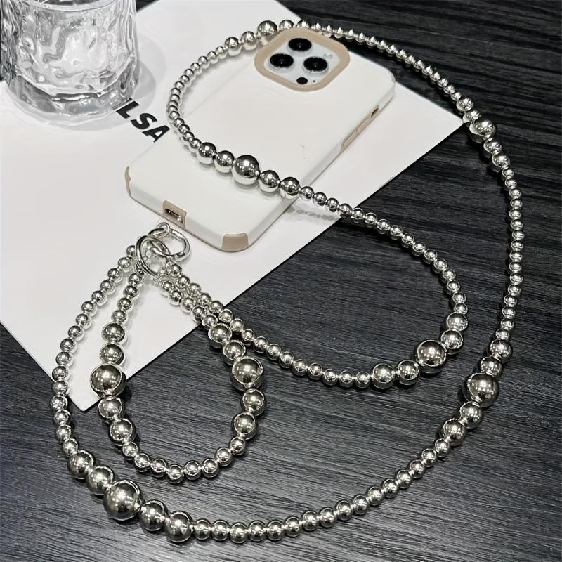 

Holiday party gifts for friends and family, long silver bead hanging rope, phone case, bag, pendant