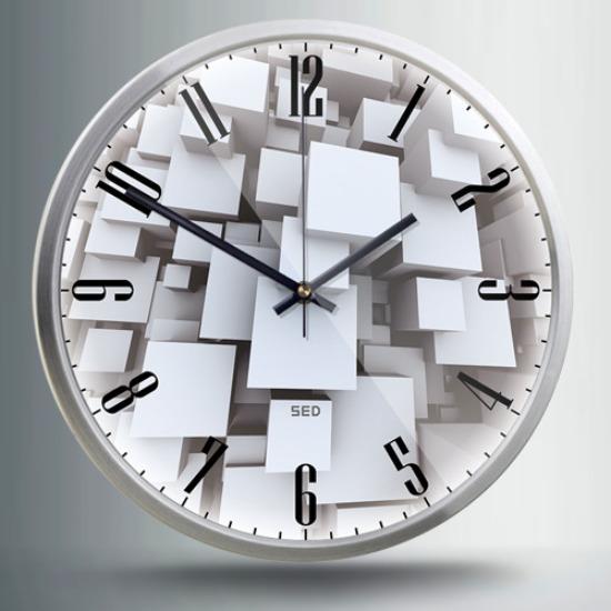 

14-дюймовые бесшумные настенные часы для гостиной, креативные часы для спальни, кварцевые часы, модная и современная личность