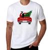 Australian Shepherd Christmas Tree Red Retro Truck Tshirt Funny T Shirts Dark Humor Tshirt