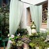 Green Gauze Curtain Gazebo: New Chinese Style Mesh for Outdoor Decor, Kindergarten Design, or Home Environment Arrangement.