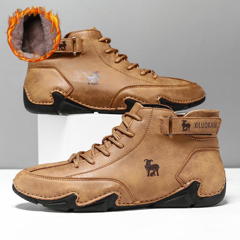 

Розпродаж залишків Експорт Великі розміри Чоловіче взуття Середній верх Черевики Мартін Чоловічі Зимові Флісові Для вулиці Середні Черевики Короткі Черевики 46