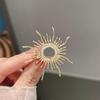 Sun Brooch: Women's Elegant Rhinestone Corsage Pin for Coats