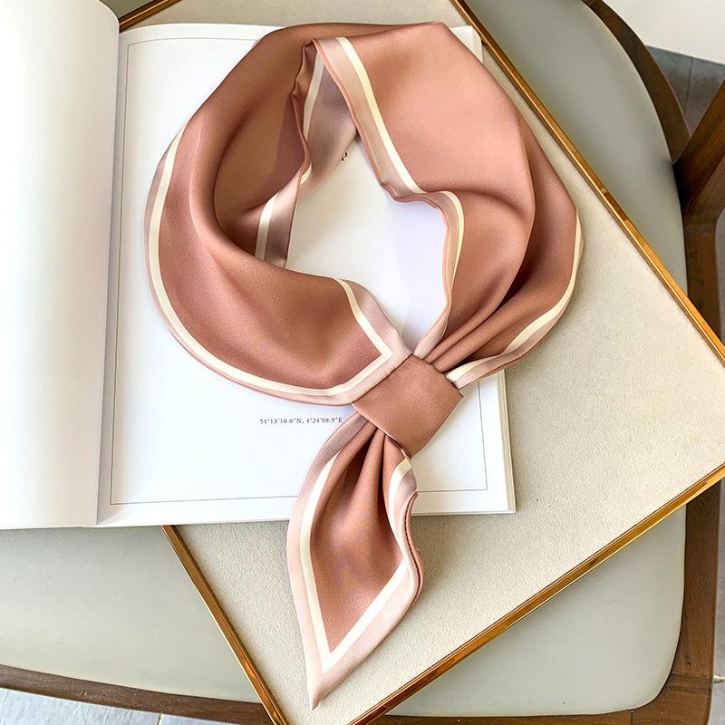 New Pashmina Silk Scarf Foulard Neckerchief Bandana Luxury Brand Female Hair Scarves Shawl Wraps Headband Hijab Cachecol