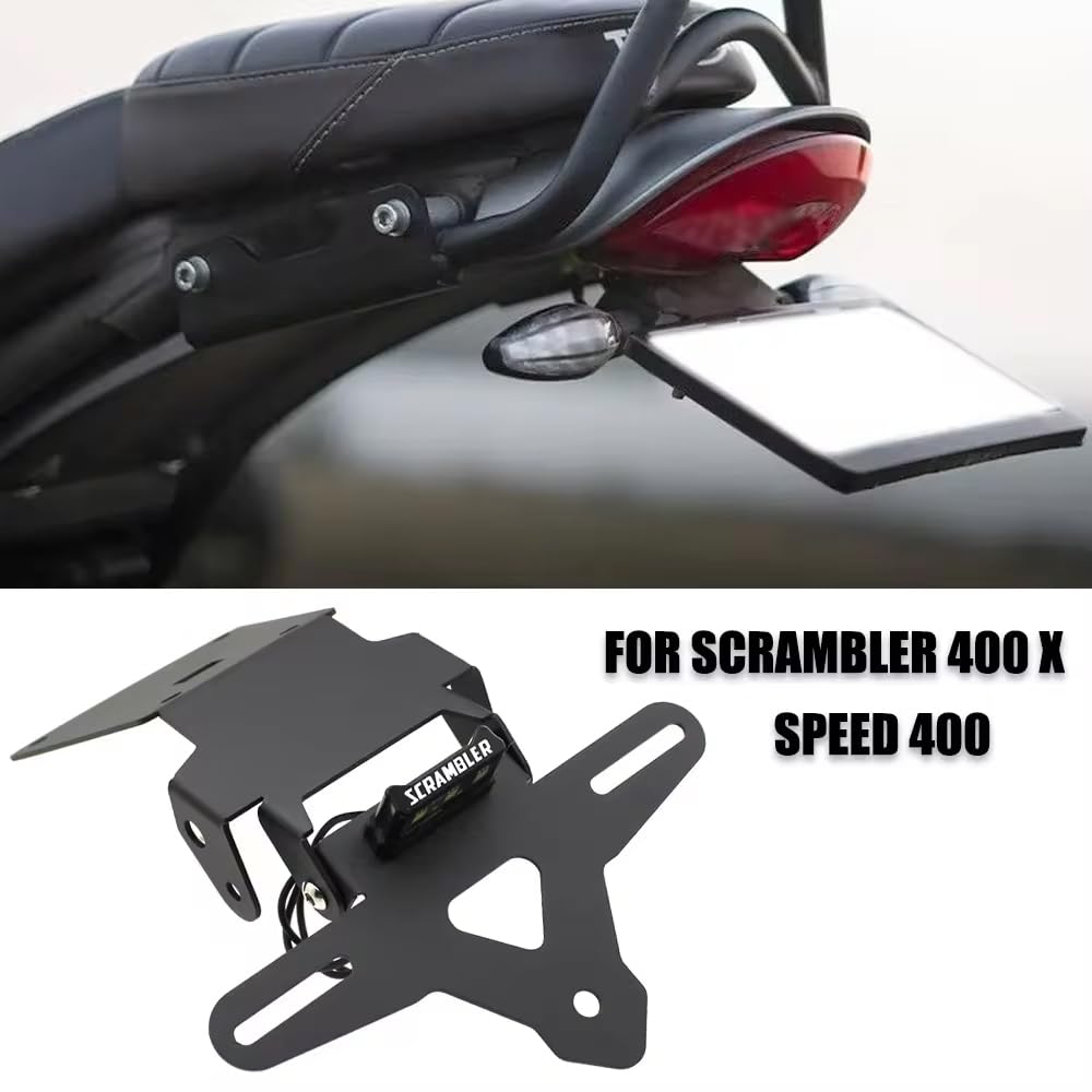 FOR Speed400 Speed 400 Scrambler 400X License Plate Holder LED Light Rear Tail Tidy