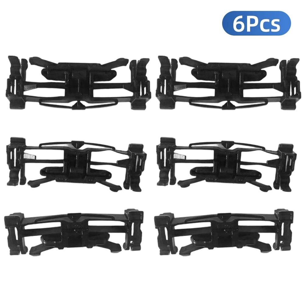 6PCS Black Roof Gutter Trim Moulding