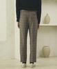 FILLCHIC Belted Double-Pleated Pants (Brown Check)