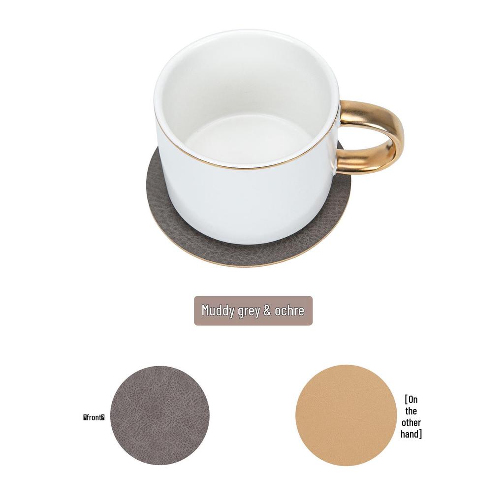 Water Drop Cowhide-Style Double-Sided Placemat: Anti-Scalding Heat Insulation Coaster, Ins Style.