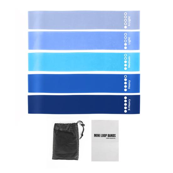 5Pcs Resistance Bands Set Multi-Level Resistance Elastic Fitness Bands Heavy Duty Exercises Rehabilitation Yoga Bands