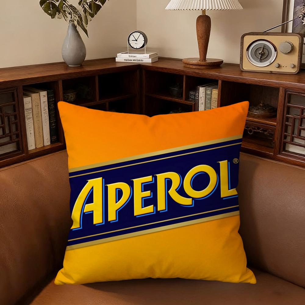 A-Aperol Logo S-Spritz-Z Cushion Cover For Pillow Printing Sofa Decoration Home Car Room Coffee Shop Office Nordic Simplicity