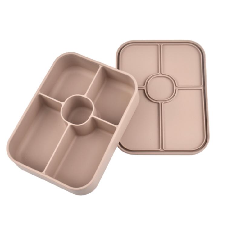 5 Zone Silicone Meal Preps Box With Dedicated Condiment Holders Freezers To Microwave Convenience For Daily Use