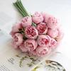 Fiori di seta, peonie, fiori artificiali, bouquet di rose, 27 teste, composizione floreale da tavolo, sposa, matrimonio, decorazione per la casa, fiori finti