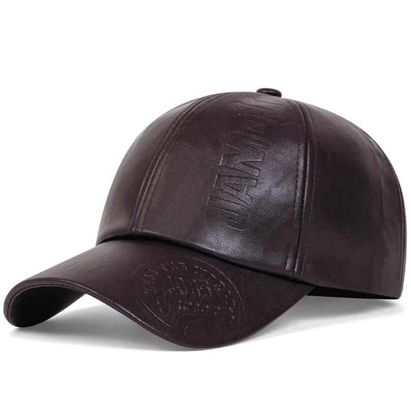 Unisex 1985 Imprinting Leather Baseball Caps Spring and Autumn Outdoor Adjustable Casual Hats Sunscreen Hat