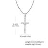 Stainless Steel Crucifix Necklace for Men Boys,Catholic Cross Pendant Necklace with Twisted Rope Chain,Faith Prayer Jewelry