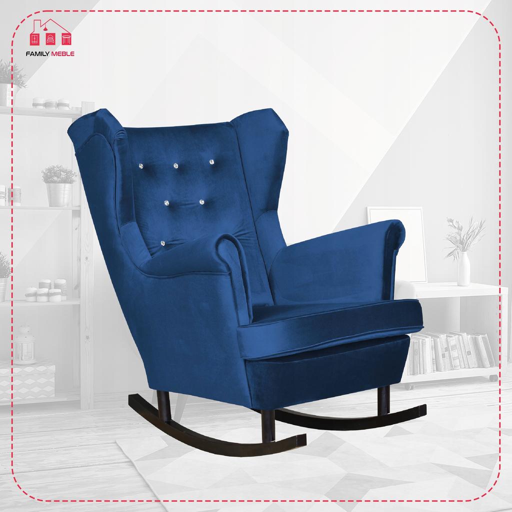 Diana Rocking Chair Scandinavian Family Furniture Indigo Blue