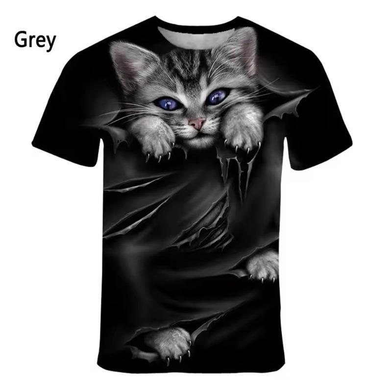 Unisex Animal Print T-Shirt Casual Fashion Trend Short Sleeve 3D Printing