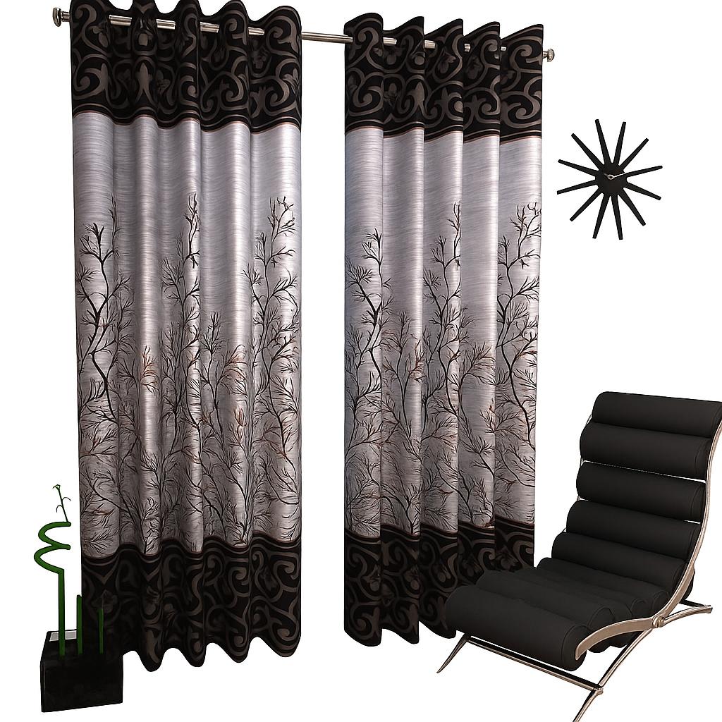 

2 шт. Элегантные панельные шторы на люверсах из полиэстера для двери, 7 футов, коричневые коричневый