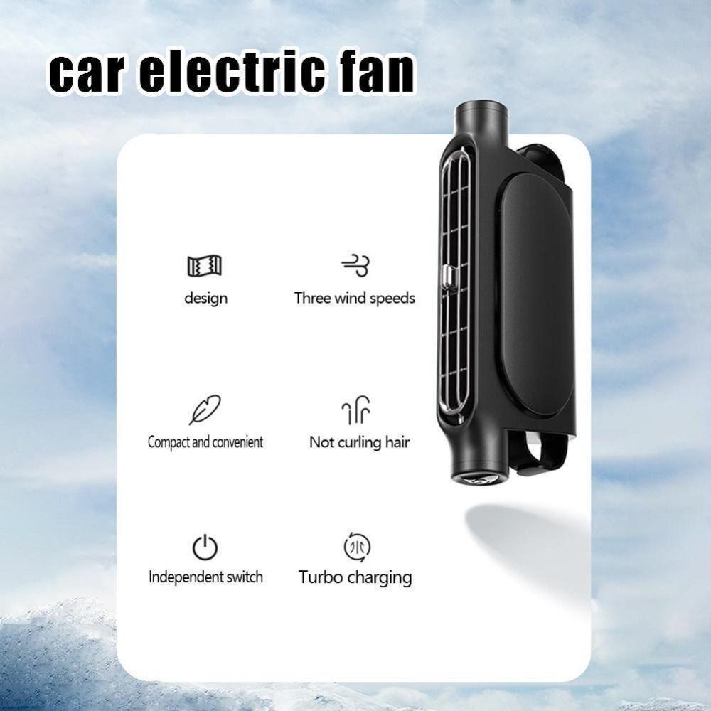 ABS Car Headrest Cooling Fan USB Powered Car Electric Fan Portable Front Rear Seat Fan