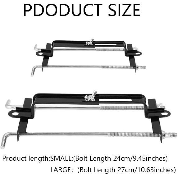 Adjustable Battery Hold Down, Universal Battery Adjustable Crossbar With L Bolt Battery Tie Down Holder For Cars SUVs (Bolt Length 27Cm/10.63Inches)