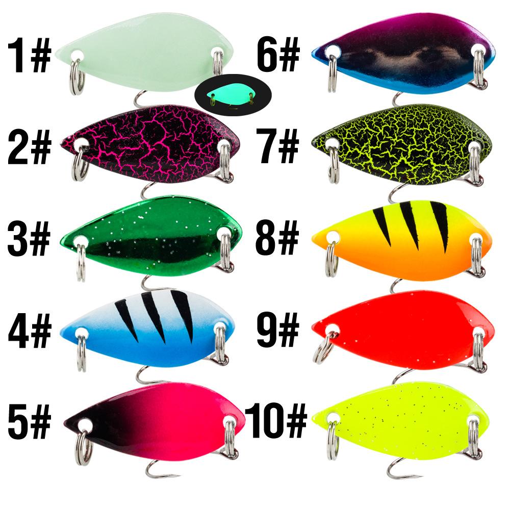 

10PCSLuya small sequins2.5/3.5/5gColored sequin lure with hook, melon seed sequin fishing bait 2.5g
