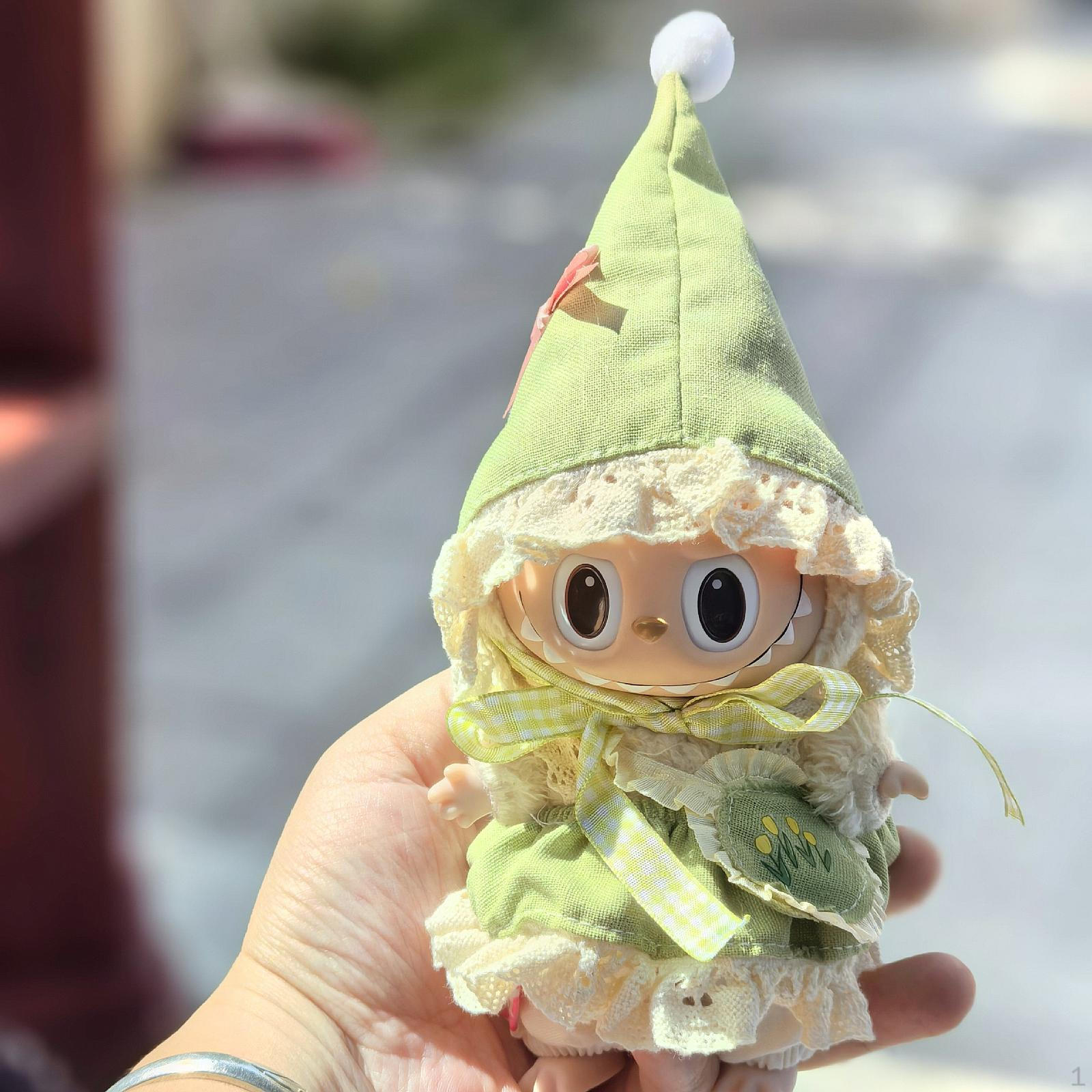 

4 предмета кукольной одежды эльфа с брюками шляпой сумкой аксессуары для костюма 6,7 дюймов наряд на Хэллоуин зелёный