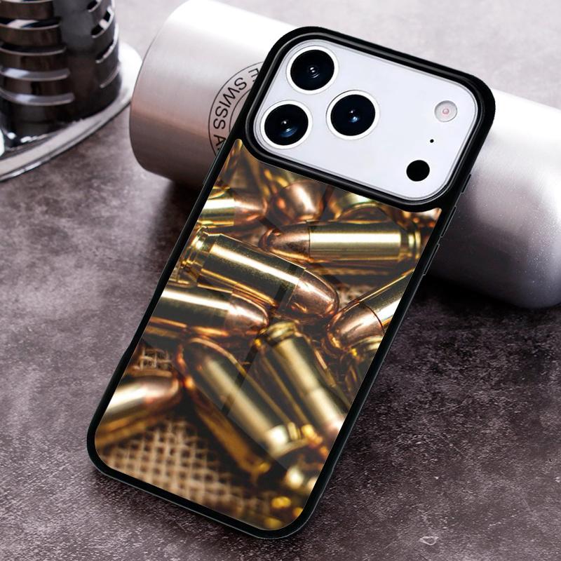 Military Gun Bullets Collage Phone Case for iPhone 17 16 15 Pro Max Air 14 13 12 11 Plus Shockproof Capa Cover
