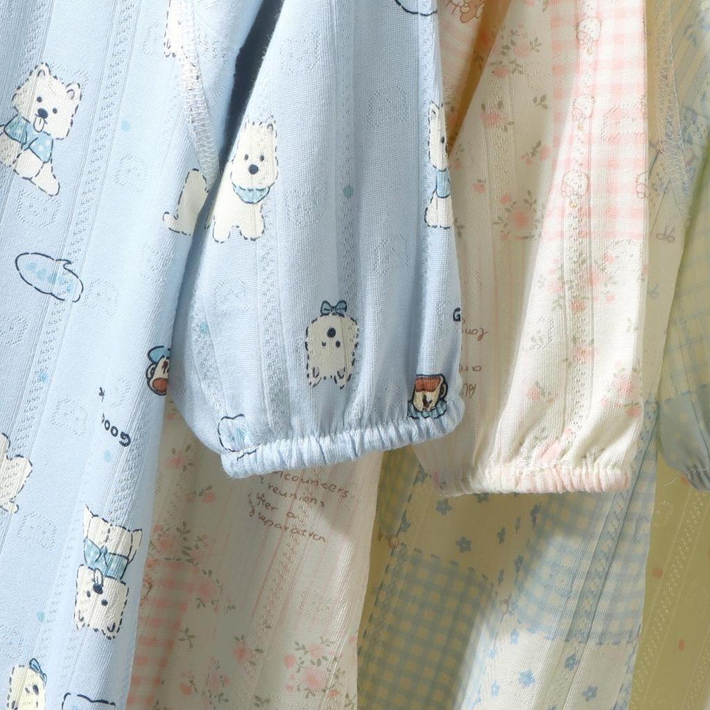 Baby Cotton Jacquard Romper: Breathable Summer Bodysuit for Boys & Girls