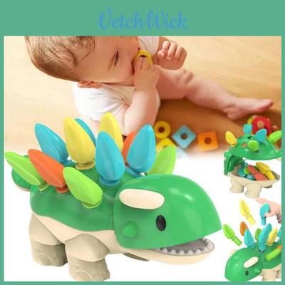 Colorful Educational Dinosaur Puzzle Toy For Infants With Fine Motor Skills Development