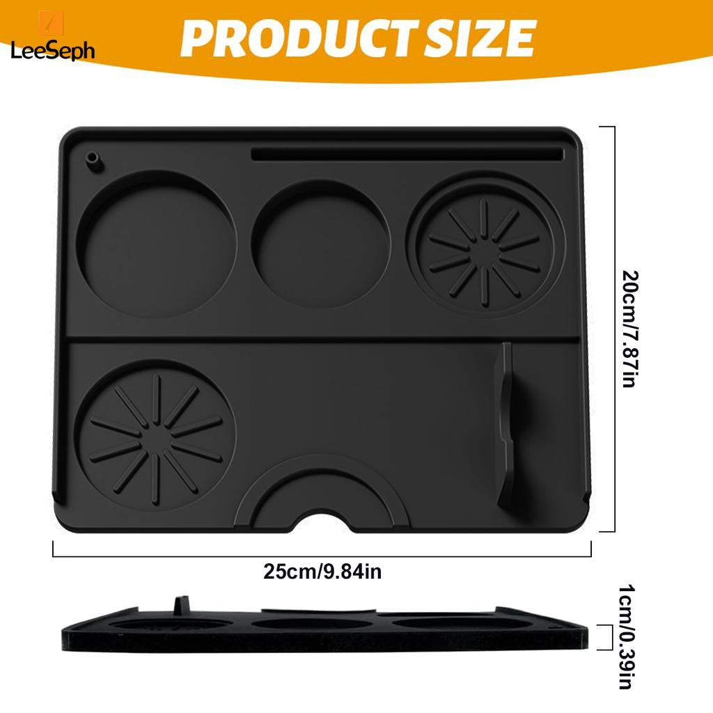Espresso Tamping Mat, Silicone Non Slip Holder Pad Coffee Press Cushion Tool, Coffee Accessory Tamp Station Mat for Home, Cafe