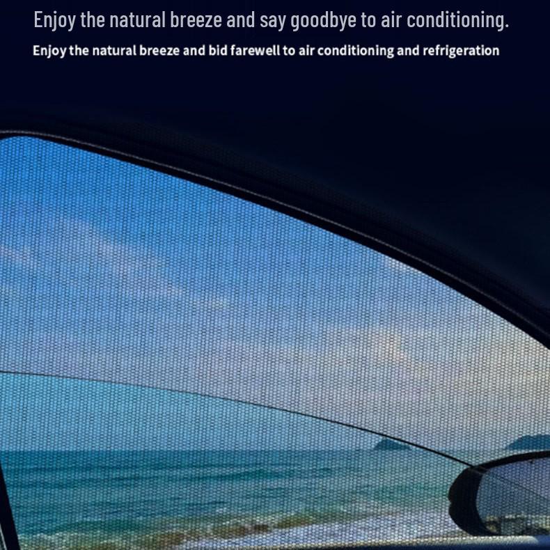 Car Window Mosquito Net: Breathable Ventilation & Sunshade Curtain