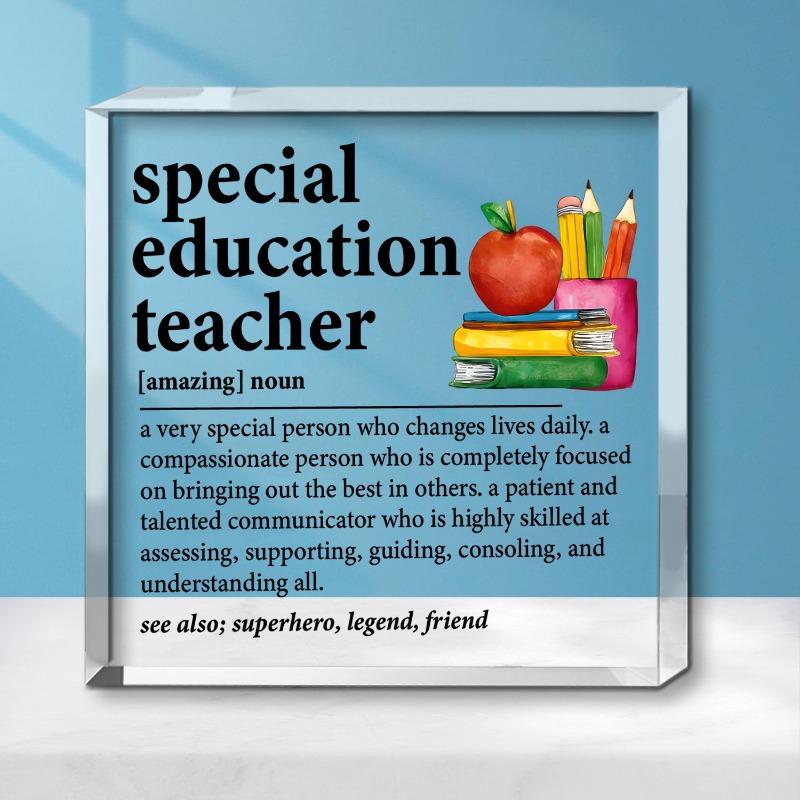 Special Education Teacher Plaque - Heartfelt Definition Gift for SPED Educators