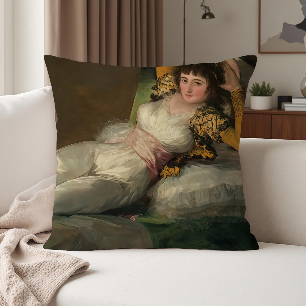 Francisco Goya Famous Painting Pillow Case Suitable For Bedrooms Living Rooms Cars Home Decoration