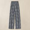 Women's High-Waist Printed Wide-Leg Trousers