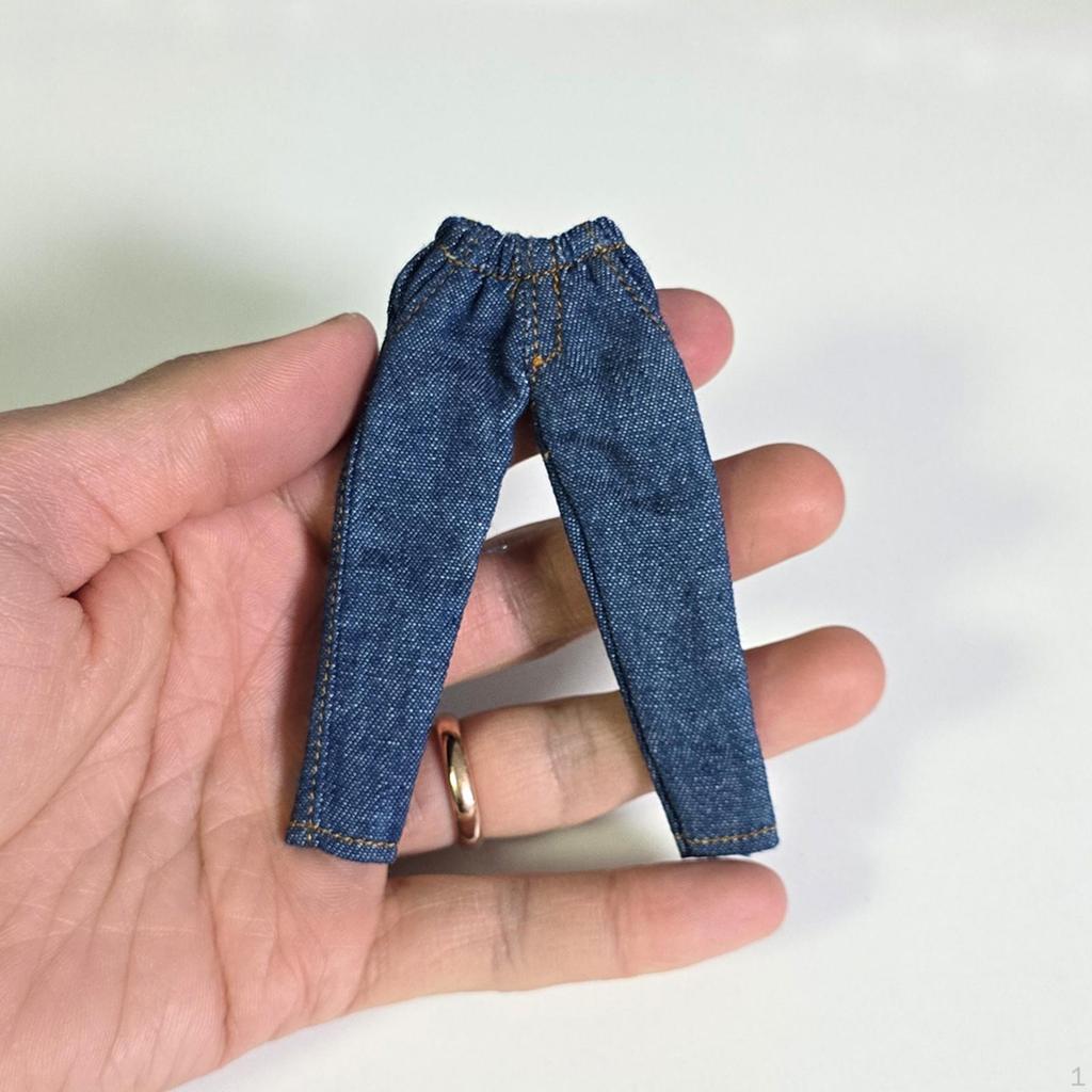 1/12 Action Figure Clothes Doll Costume Jeans Trousers Dress up Miniature Clothing for 6"